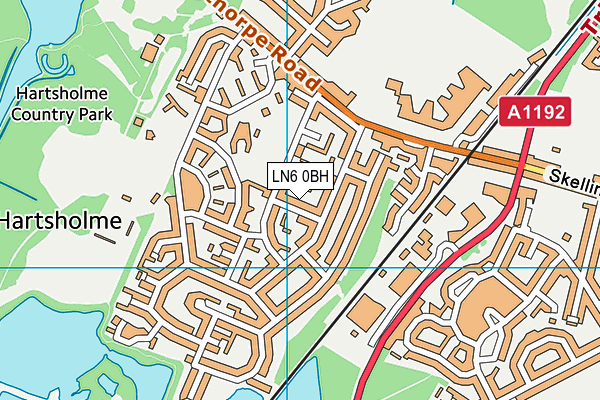 LN6 0BH map - OS VectorMap District (Ordnance Survey)
