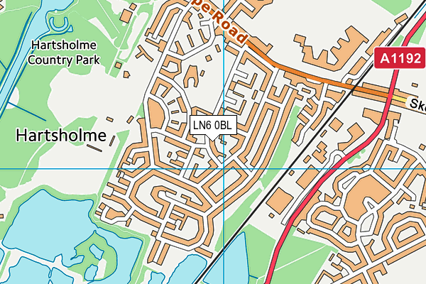 LN6 0BL map - OS VectorMap District (Ordnance Survey)