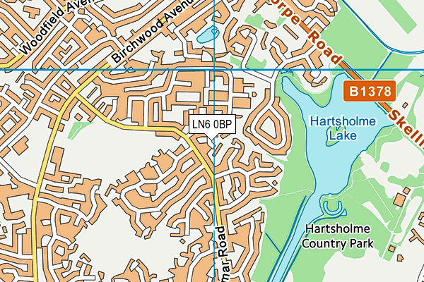 LN6 0BP map - OS VectorMap District (Ordnance Survey)