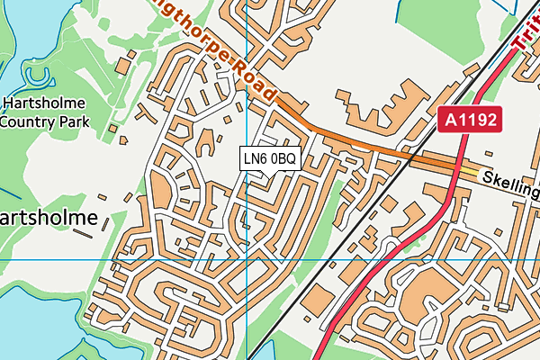 LN6 0BQ map - OS VectorMap District (Ordnance Survey)