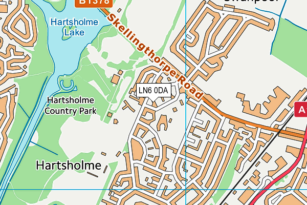 LN6 0DA map - OS VectorMap District (Ordnance Survey)
