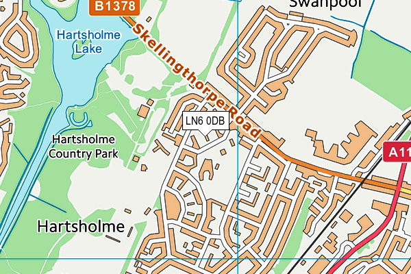LN6 0DB map - OS VectorMap District (Ordnance Survey)