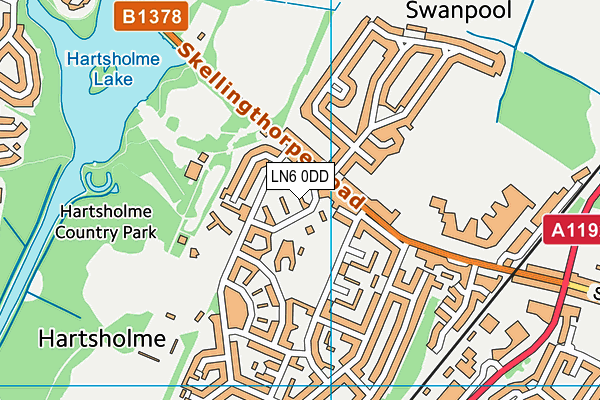 LN6 0DD map - OS VectorMap District (Ordnance Survey)