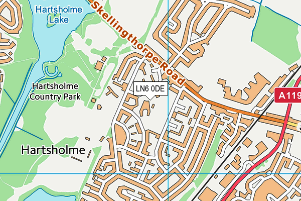Hartsholme Academy map (LN6 0DE) - OS VectorMap District (Ordnance Survey)