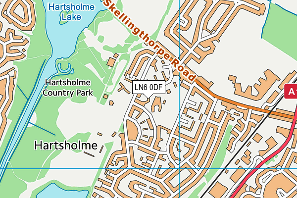 LN6 0DF map - OS VectorMap District (Ordnance Survey)