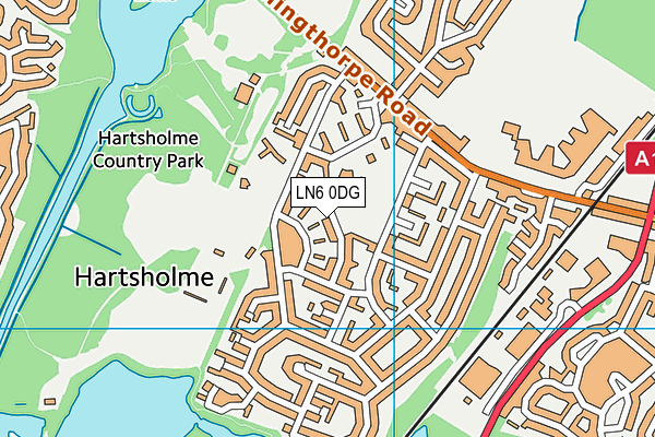 LN6 0DG map - OS VectorMap District (Ordnance Survey)
