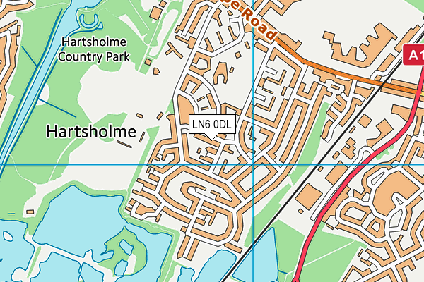 LN6 0DL map - OS VectorMap District (Ordnance Survey)