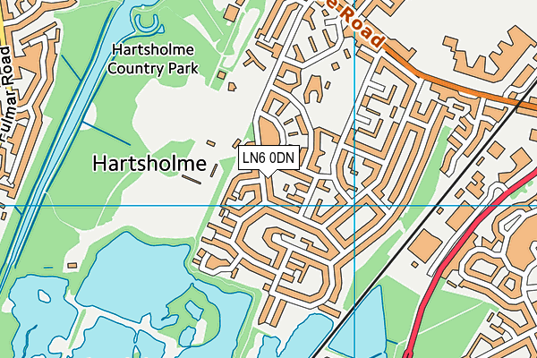 LN6 0DN map - OS VectorMap District (Ordnance Survey)