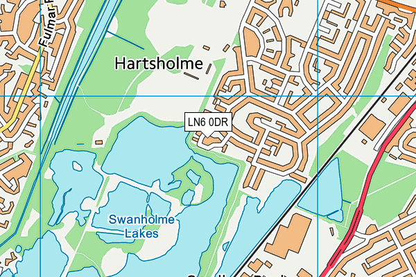 LN6 0DR map - OS VectorMap District (Ordnance Survey)