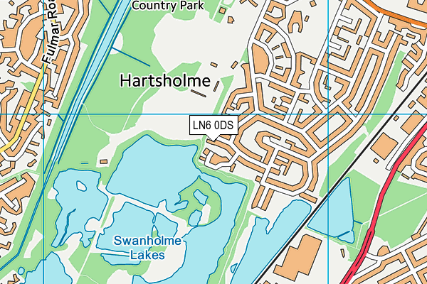 LN6 0DS map - OS VectorMap District (Ordnance Survey)