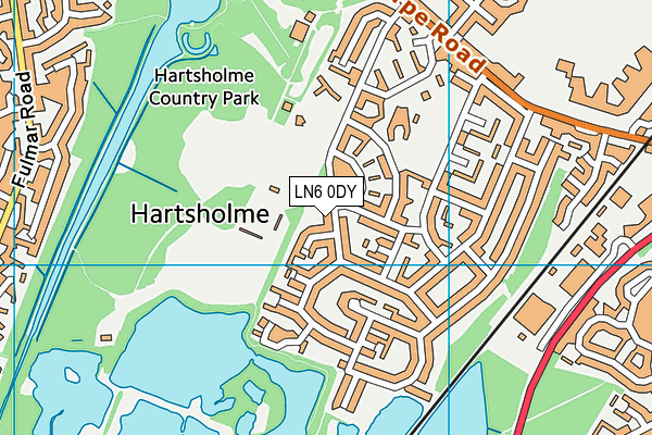 Hartsholme Cricket Club map (LN6 0DY) - OS VectorMap District (Ordnance Survey)