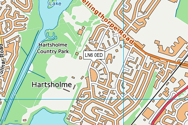 LN6 0ED map - OS VectorMap District (Ordnance Survey)