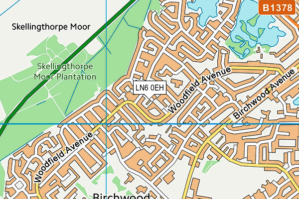 LN6 0EH map - OS VectorMap District (Ordnance Survey)
