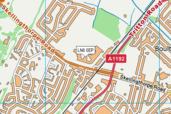 The Priory City of Lincoln Academy map (LN6 0EP) - OS VectorMap District (Ordnance Survey)