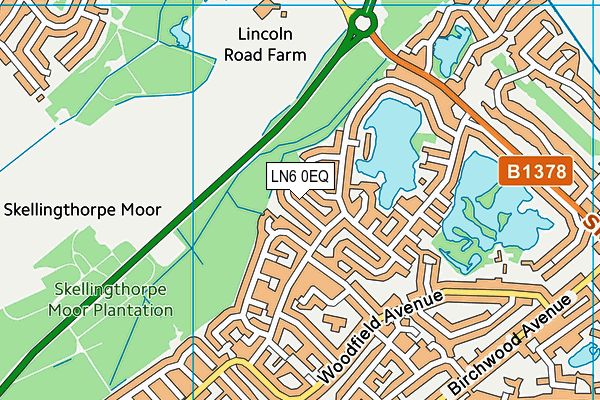 LN6 0EQ map - OS VectorMap District (Ordnance Survey)