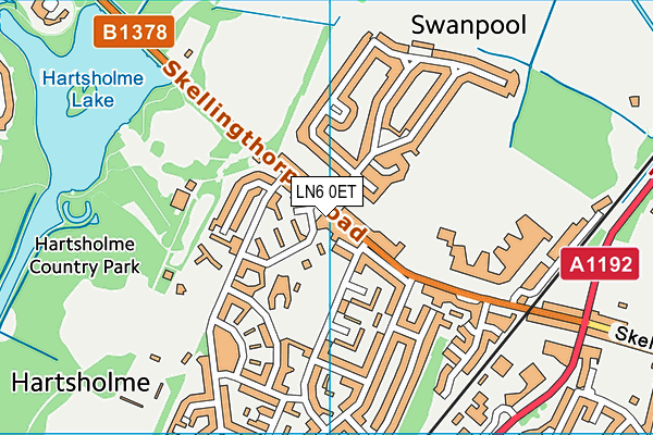 LN6 0ET map - OS VectorMap District (Ordnance Survey)