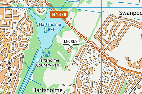 LN6 0EY map - OS VectorMap District (Ordnance Survey)