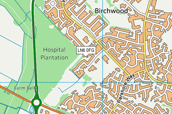 LN6 0FG map - OS VectorMap District (Ordnance Survey)