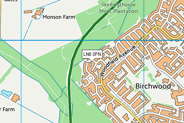 LN6 0FN map - OS VectorMap District (Ordnance Survey)