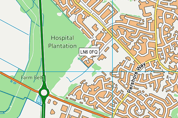 LN6 0FQ map - OS VectorMap District (Ordnance Survey)