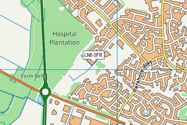 LN6 0FR map - OS VectorMap District (Ordnance Survey)