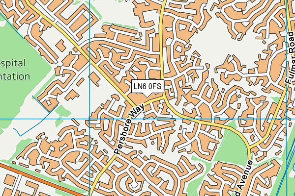 LN6 0FS map - OS VectorMap District (Ordnance Survey)