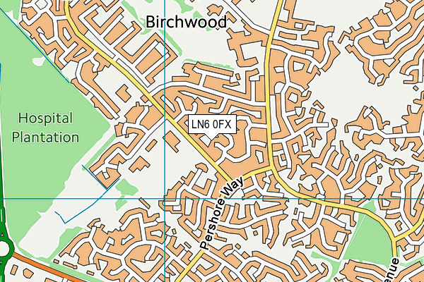 LN6 0FX map - OS VectorMap District (Ordnance Survey)