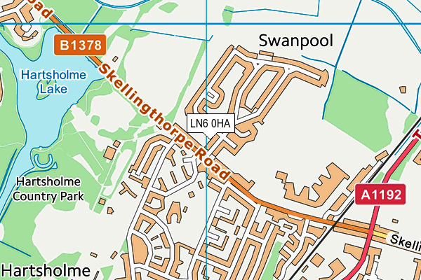 LN6 0HA map - OS VectorMap District (Ordnance Survey)