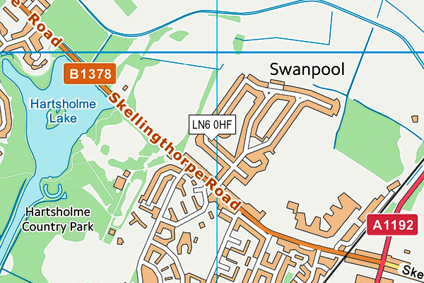 LN6 0HF map - OS VectorMap District (Ordnance Survey)
