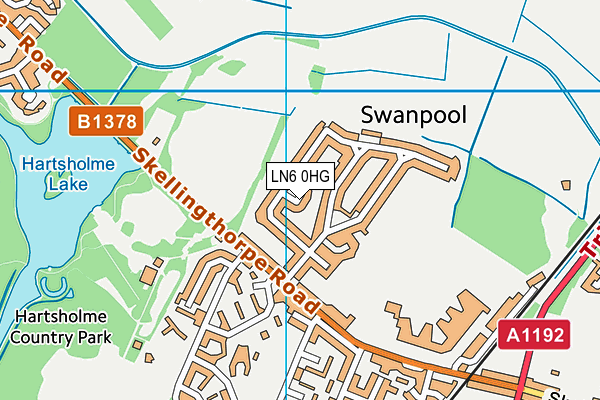 LN6 0HG map - OS VectorMap District (Ordnance Survey)