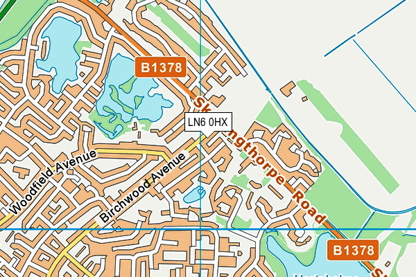 LN6 0HX map - OS VectorMap District (Ordnance Survey)