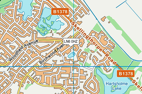 LN6 0HZ map - OS VectorMap District (Ordnance Survey)