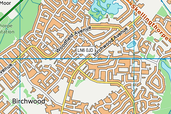 LN6 0JD map - OS VectorMap District (Ordnance Survey)