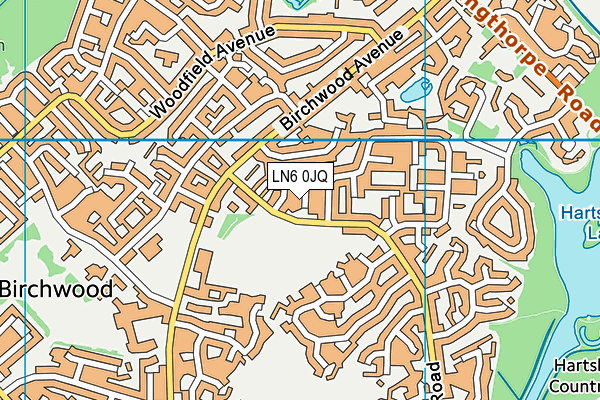 LN6 0JQ map - OS VectorMap District (Ordnance Survey)