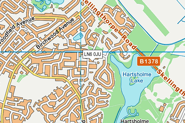 LN6 0JU map - OS VectorMap District (Ordnance Survey)