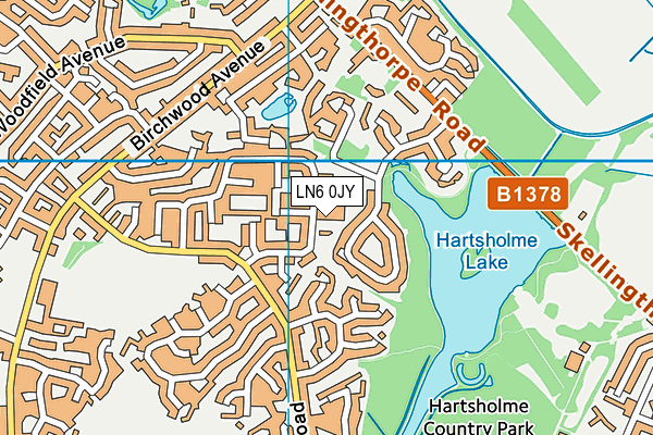 LN6 0JY map - OS VectorMap District (Ordnance Survey)
