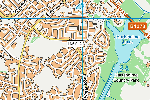 LN6 0LA map - OS VectorMap District (Ordnance Survey)