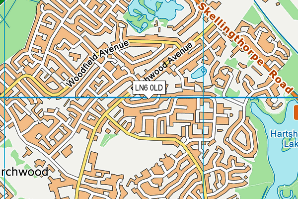 LN6 0LD map - OS VectorMap District (Ordnance Survey)