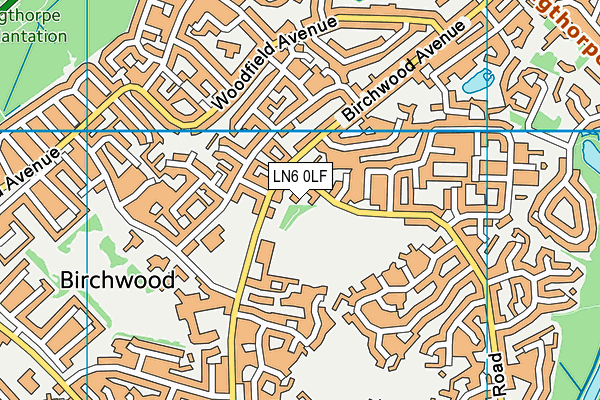 LN6 0LF map - OS VectorMap District (Ordnance Survey)