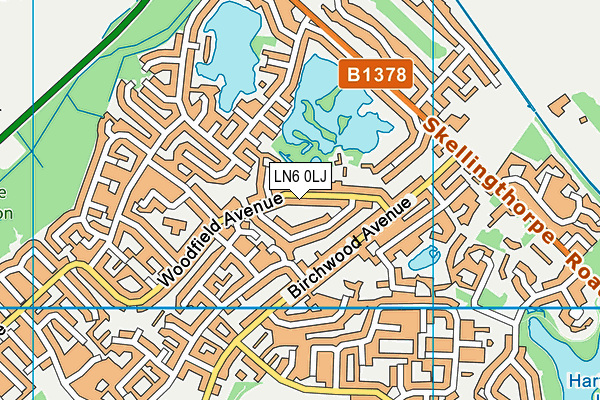 LN6 0LJ map - OS VectorMap District (Ordnance Survey)