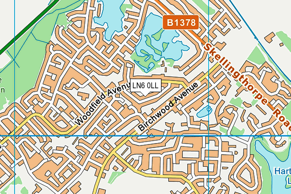 LN6 0LL map - OS VectorMap District (Ordnance Survey)