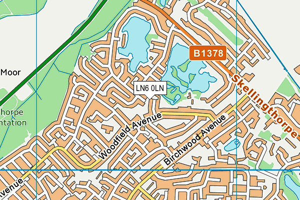 LN6 0LN map - OS VectorMap District (Ordnance Survey)