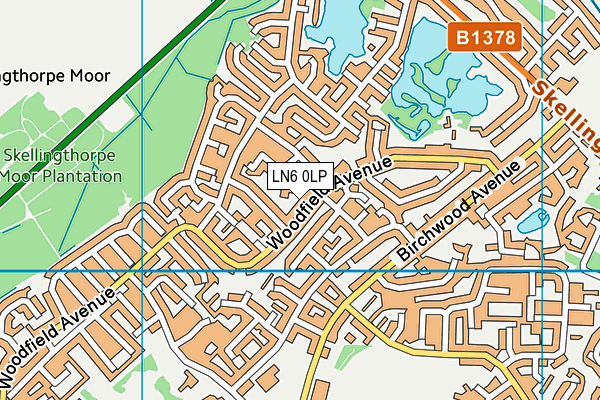 LN6 0LP map - OS VectorMap District (Ordnance Survey)