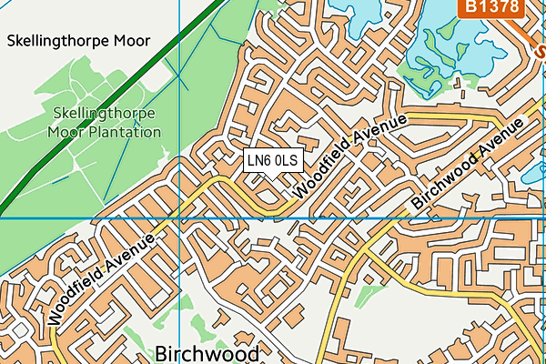 LN6 0LS map - OS VectorMap District (Ordnance Survey)