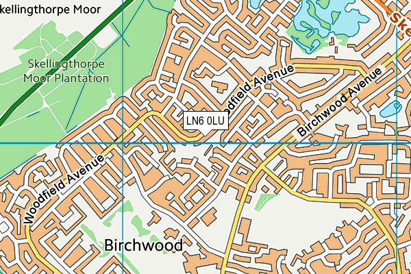 LN6 0LU map - OS VectorMap District (Ordnance Survey)