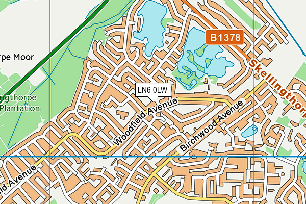 LN6 0LW map - OS VectorMap District (Ordnance Survey)