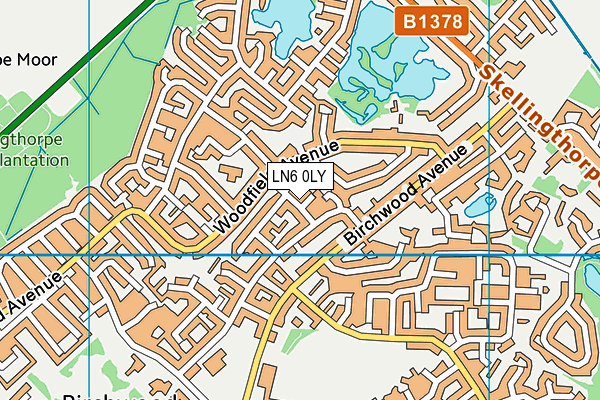 LN6 0LY map - OS VectorMap District (Ordnance Survey)