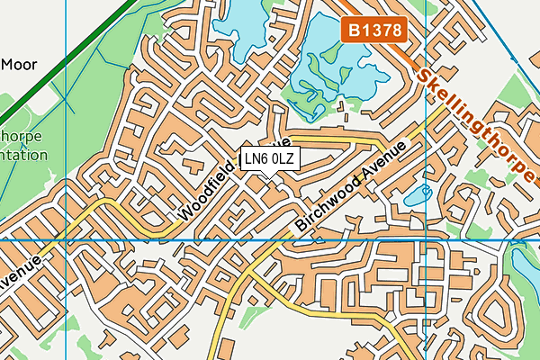 LN6 0LZ map - OS VectorMap District (Ordnance Survey)