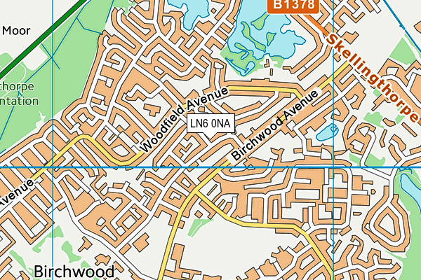 LN6 0NA map - OS VectorMap District (Ordnance Survey)