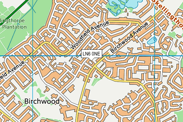 LN6 0NE map - OS VectorMap District (Ordnance Survey)